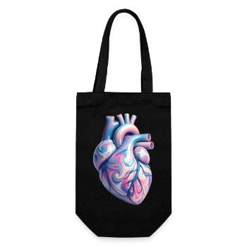 Stylized Human Heart - Gift Bag for Bottles - black - Front