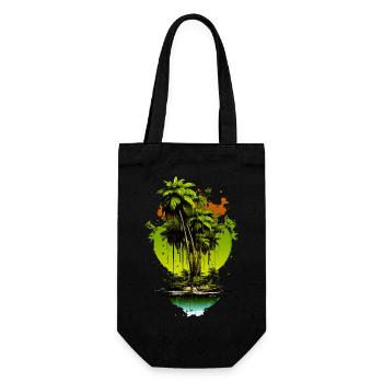 Vacation early summer late summer summer holiday holiday sea - Gift Bag for Bottles - black - Front