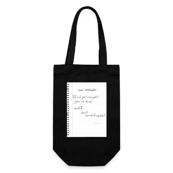 Just remember: If we get caught, you're deaf and I - Geschenkbeutel für Flaschen - Schwarz - Vorne