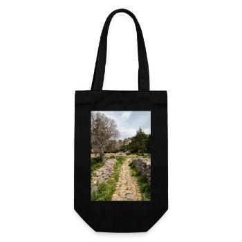 Burgruine des mittelalterlichen Palio Pyli Kos - Geschenkbeutel für Flaschen - Schwarz - Vorne