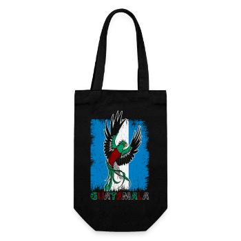 Guatemaltekisch Vogel Paradiesvogel Quetzal - Geschenkbeutel für Flaschen - Schwarz - Vorne