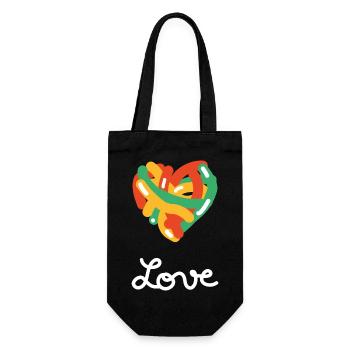 LOVE Coeur - Sac à bouteille - noir - Devant