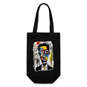 Portrait abstrait moderne - Sac à bouteille - noir - Devant