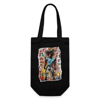 Energetic and colorful street art - Gift Bag for Bottles - black - Front