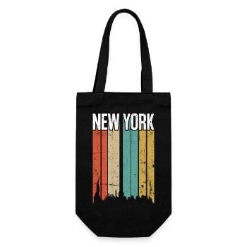 New York Colorstripe Retro - Gift Bag for Bottles - black - Front