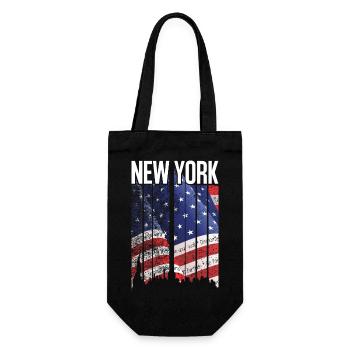 Mosaik der New Yorker Flagge - Geschenkbeutel für Flaschen - Schwarz - Vorne
