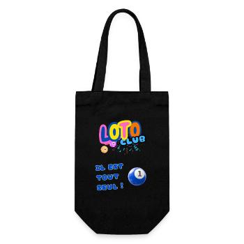 LOTO - BINGO - 1 - IL EST TOUT SEUL - Sac à bouteille - noir - Devant