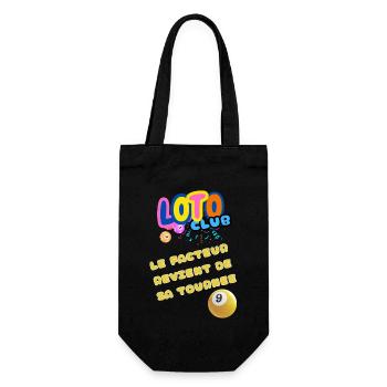 LOTO - BINGO - 9 - LE FACTEUR REVIENT DE TOURNEE - Sac à bouteille - noir - Devant