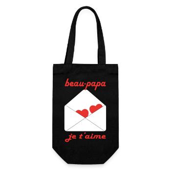 Beau papa je t'aime - Sac à bouteille - noir - Devant