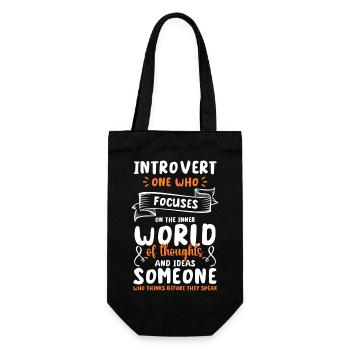 introvert, misanthrope, people, antisocial - Gift Bag for Bottles - black - Front