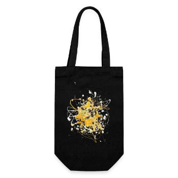 Yellowwhite.Splash - Gift Bag for Bottles - black - Front