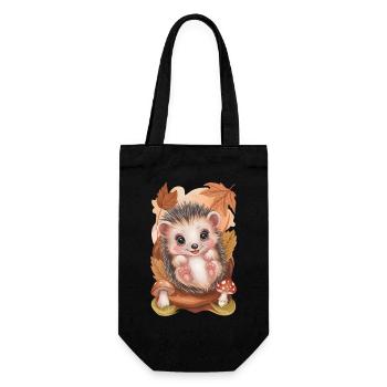 Adorable Baby Hedgehog - Gift Bag for Bottles - black - Front