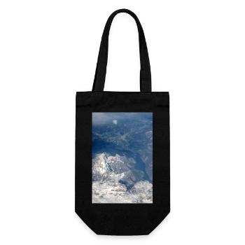 Wolkenformationen und die Alpen in der Nähe der Zugspitze - Geschenkbeutel für Flaschen - Schwarz - Vorne