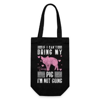 Teacup pig breeding - Gift Bag for Bottles - black - Front