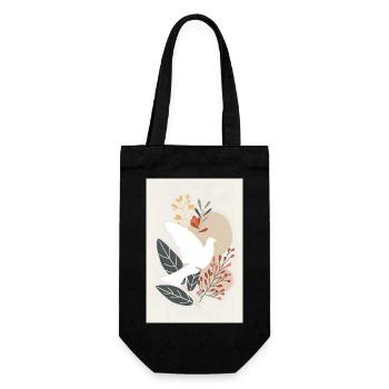 Rustic Bohemian Christian Decoration, - Gift Bag for Bottles - black - Front