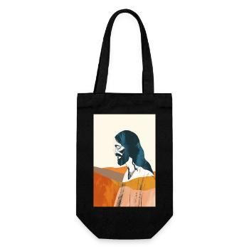 Moderne christliche Kunstwerke, Jesus Kunstdruck - Geschenkbeutel für Flaschen - Schwarz - Vorne