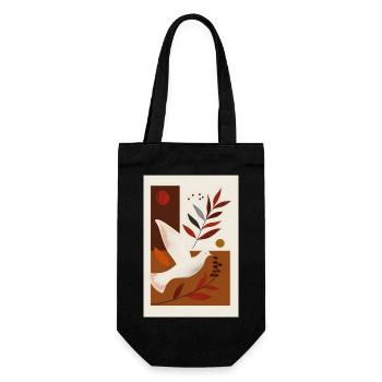 Christliche Taubenkunst, spiritueller - Geschenkbeutel für Flaschen - Schwarz - Vorne