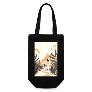 Come Follow Me, Communion Art, Jesus Christ, - Gift Bag for Bottles - black - Front