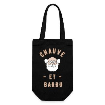 Chauve et barbu - Sac à bouteille - noir - Devant