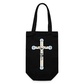 symbol crucifix - Sac à bouteille - noir - Devant