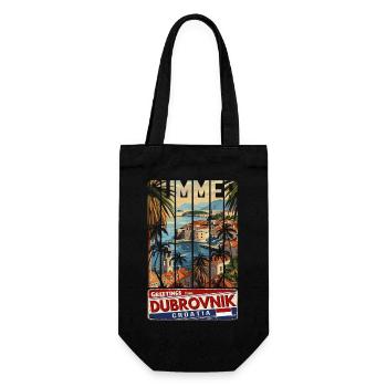 Kroatien Kroatien Reisen Sommer Kroatien Dubrovnik - Geschenkbeutel für Flaschen - Schwarz - Vorne