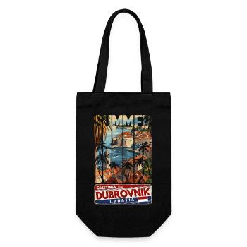 Kroatien Kroatien Reisen Sommer Kroatien Dubrovnik - Geschenkbeutel für Flaschen - Schwarz - Vorne