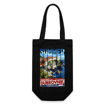Croatia Kroatia travel summer croatia Dubrovnik - Gift Bag for Bottles - black - Front