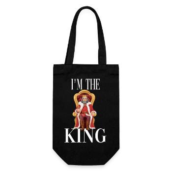Ich bin der König - Geschenkbeutel für Flaschen - Schwarz - Vorne