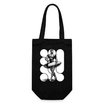 Rugby Man en Tutu - Design Unique - Sac à bouteille - noir - Devant