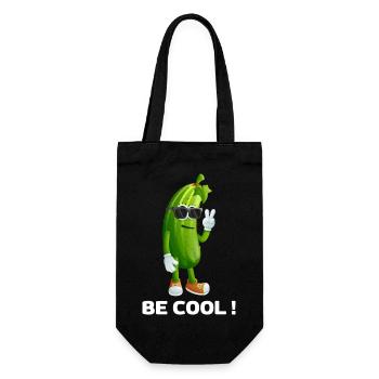 Cool Cucumber with Sunglasses - Gift Bag for Bottles - black - Front