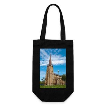 Haga Kirche (Haga kyrka) Göteborg Stadt Schweden - Geschenkbeutel für Flaschen - Schwarz - Vorne