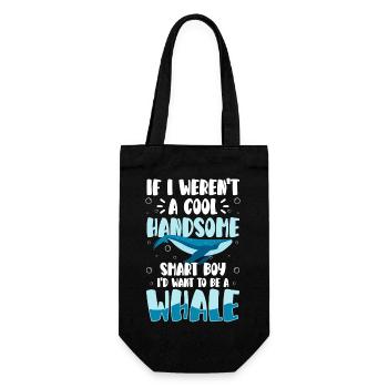 Whales Dolphin Sea Creatures Diving - Gift Bag for Bottles - black - Front