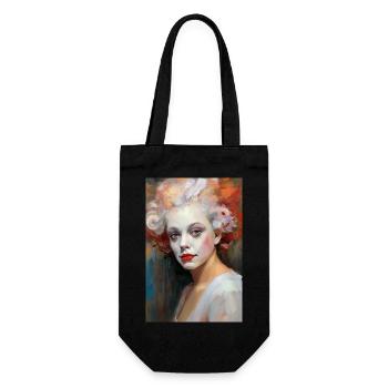 Portrait of a colorful clown 2 - Gift Bag for Bottles - black - Front
