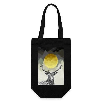 Deer - Gift Bag for Bottles - black - Front