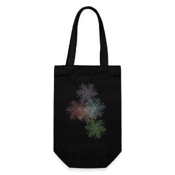 5 Feather Suns - Gift Bag for Bottles - black - Front