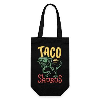 Taco Saurus Cinco de Mayo Mexikaner - Geschenkbeutel für Flaschen - Schwarz - Vorne
