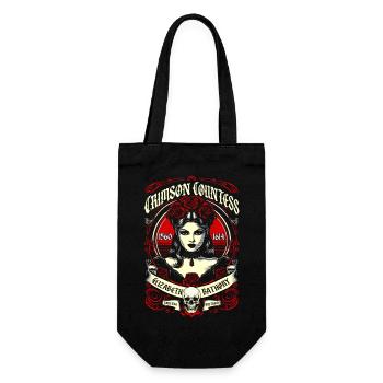 Comtesse cramoisi Gothique Rétro Vintage Bathory - Sac à bouteille - noir - Devant