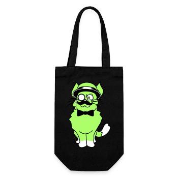 Sir Cat Gentleman Chapeau Costume Monocle Riche M. - Sac à bouteille - noir - Devant