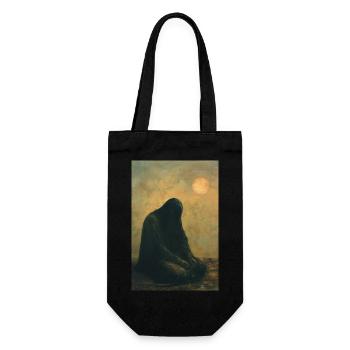Homme déprimé - Sac à bouteille - noir - Devant