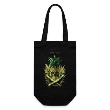 Victoria Ananas - Geschenkbeutel für Flaschen - Schwarz - Vorne