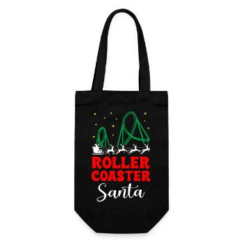 Roller Coaster Santa - Geschenkbeutel für Flaschen - Schwarz - Vorne