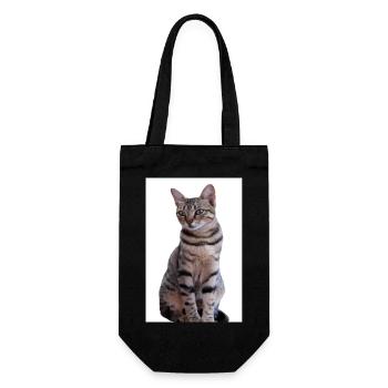 Katze Katze Schwarzes Kätzchen - Geschenkbeutel für Flaschen - Schwarz - Vorne