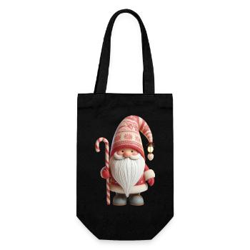Weihnachtswichtel 2 - Geschenkbeutel für Flaschen - Schwarz - Vorne