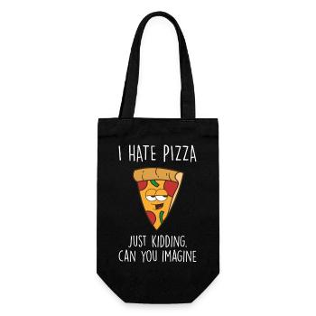 Pizza - Geschenkbeutel für Flaschen - Schwarz - Vorne