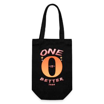 One is better than 0, développement personnel - Sac à bouteille - noir - Devant
