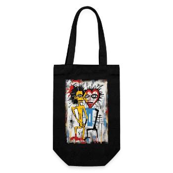 Couple Abstrait - Art Urbain - Sac à bouteille - noir - Devant