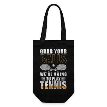 Tennis Hobby Sieger Tennisplatzl - Geschenkbeutel für Flaschen - Schwarz - Vorne