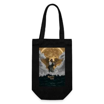 Repent now Christian Angel of the Apocalypse - Gift Bag for Bottles - black - Front