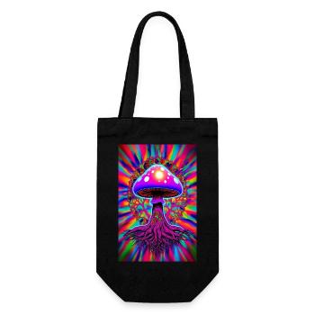 Psychedelic Mushroom - Gift Bag for Bottles - black - Front
