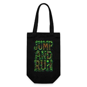 jump and run - Geschenkbeutel für Flaschen - Schwarz - Vorne